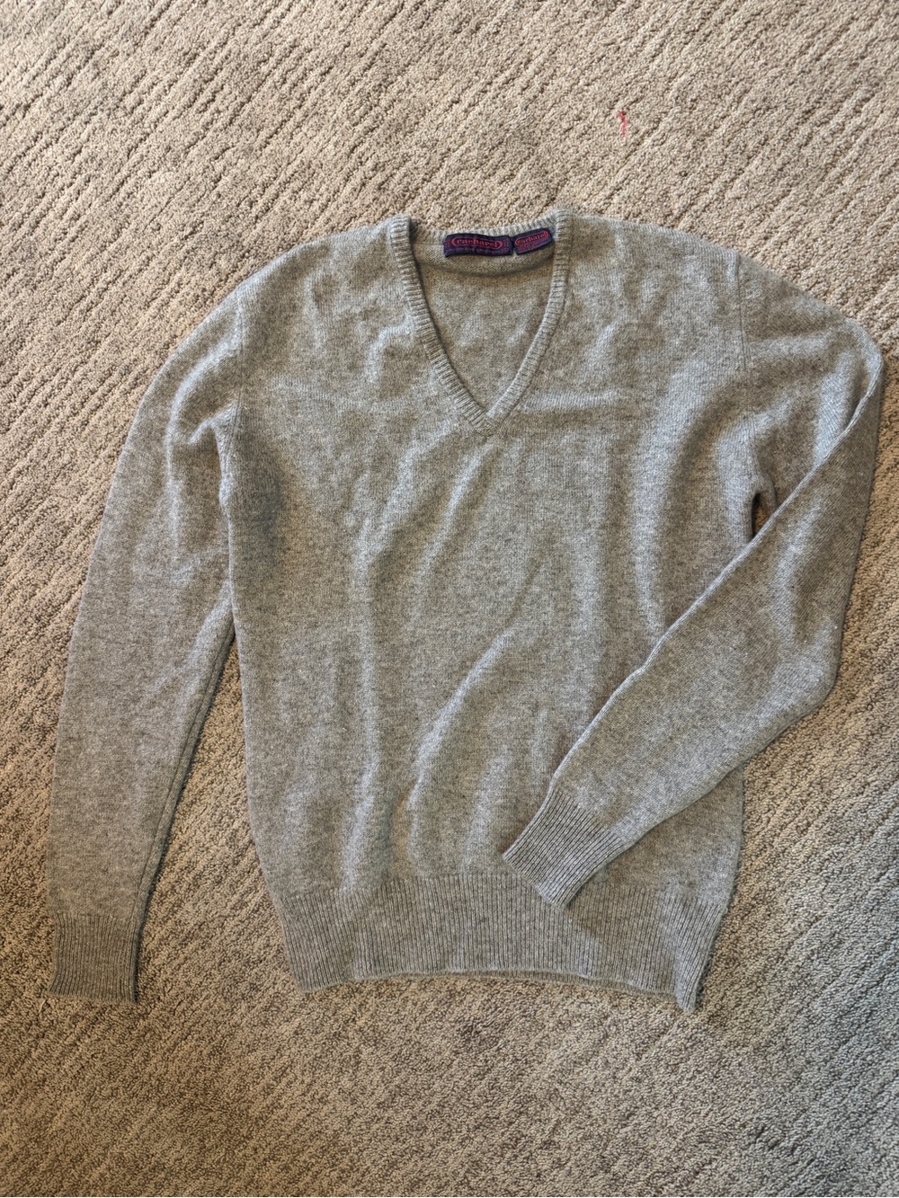 Cacharel Vintage 80s Grey Cashmere Sweater Small